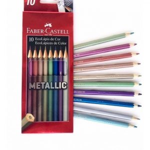 Lapiz Faber Castell Metallic X 10 Lapices Color Metal Largos