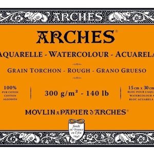 Canson Arches Block Acuarela 15x30 Cm 20 Hs 300 Grs G Grueso