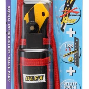Cutter Olfa L5 Heavy Grip + Funda + 5 Cuchillas Lbb Black