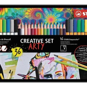Set Lapices Y Marcadores Stabilo Creative Lata X 36 Piezas