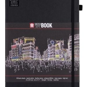 Cuaderno Talens Sakura 140 Grs 21 X 29,7 Cm 80 Hjs Negro
