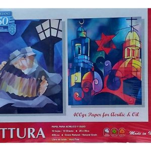 Block Fabriano Pittura Acrilico Oleo 25 X 35 Cm 400 Grs 10 H