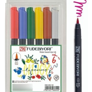 Marcadores Kuretake Fudebiyori Brush Lettering X 6 Colores
