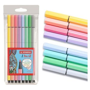 Marcador Stabilo Point 68 X 8 Pastel Tu-libreria