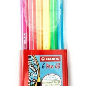 Marcador Stabilo 68 Set X 6 Neon