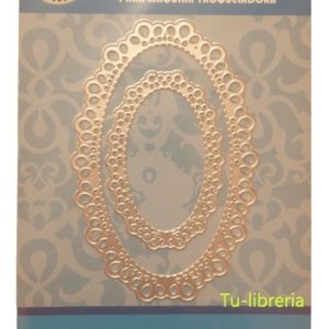 Scrapbooking Troqueles Blonda Ovalos Puntilla 2 Piezas