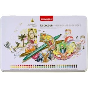 Bruynzeel Marcadores Doble Punta Pincel Y Fina X 72 Colores