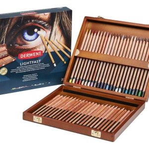 Set 48 Lapices Colores Caja Madera Derwent Lightfast