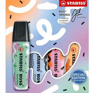 Stabilo Resaltador Boss By Ju Schnee Wallet X 4 Colores