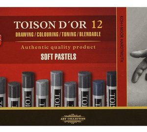 Pastel Tiza Soft Koh-i-noor Toison Dor X12 8522g Grises