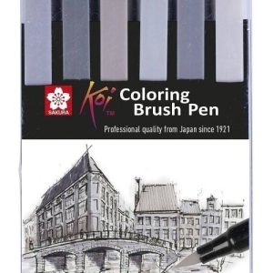 Marcadores X 6 Colores Watercolor Sakura Koi Brush Urban