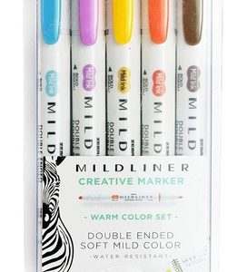Marcadores Zebra Mildliner Doble Punta X 5 Set Calido
