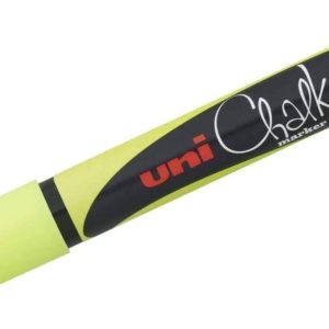 Marcador Tiza Líquida Uni Chalk Pwe 5m Trazo 1,8 A 2,5mm X U Color Amarillo Flúo
