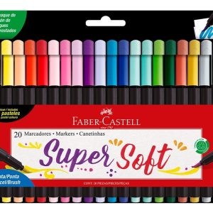 Marcadores Supersoft Punta Pincel X 20 Faber-castell Brush