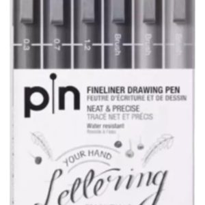 Uni Pin 200 Tinta Pigmentada Lettering X 6 Uniddes