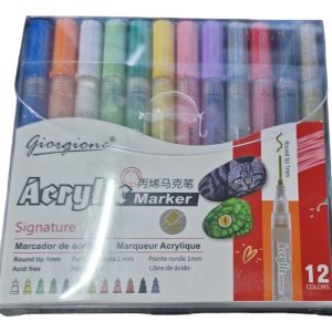 Marcadores Acrilicos Giorgione Punta Redonda 1 Mm X 12