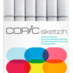 Marcador Artístico Copic 12502046 De Punta Doble Sketch Colores Primarios Pack X 6