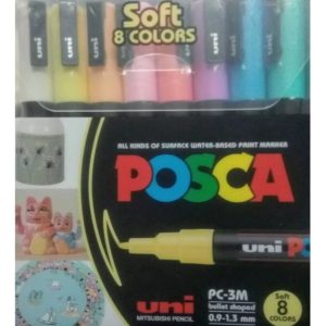 Marcador Uni Posca Soft Pc-3m X 8 Unidades Blister