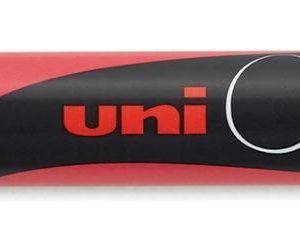 Marcador Tiza Líquida Uni Chalk Pwe 5m Trazo 1,8 A 2,5mm X U Color Rojo