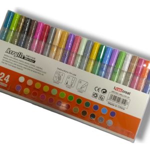 Marcadores Acrilicos X 24 Colores Giorgione Pta Redonda 1 Mm