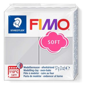 Fimo Soft Masa Moldeable Arcilla Polimerica X 56 Gramos Color 80 Gris Delfin