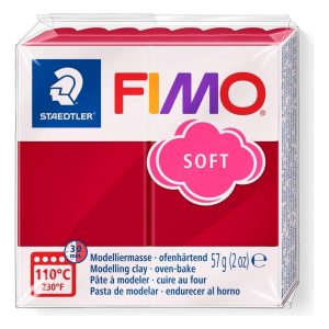 Fimo Soft Masa Moldeable Arcilla Polimerica X 56 Gramos Color 26 Rojo Cereza