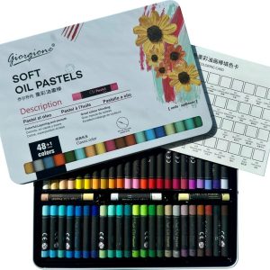 Pasteles Al Oleo Soft X 48 Colores Giorgiones Caja Metalica