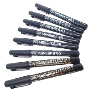 Marcadores Kuretake Mangaka Cartoon Negro X 8 Manga