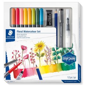 Set Acuarelable Floral X 12 Píezas Staedtler Marcadores