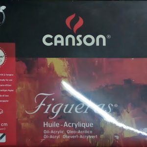 Papel Canson Figueras Tipo Tela 290g 30x40cm Blanco Óleo Acrílico