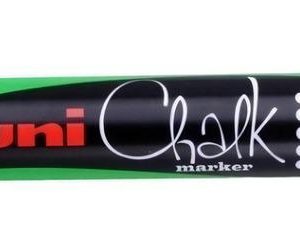 Marcador Tiza Líquida Uni Chalk Pwe 5m Trazo 1,8 A 2,5mm X U Color Verde Flúo