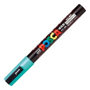 Uni Posca Marcador Pc-3m X Unidad Color Verde Pastel