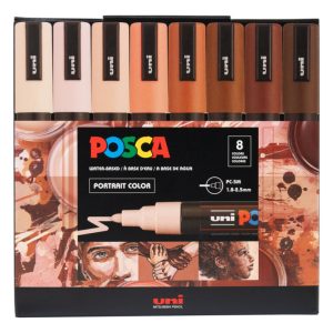 Set Marcadores Acrilicos X 8 Colores Posca Portrait