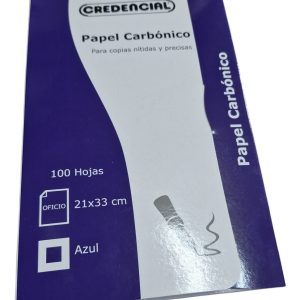 Papel Carbonico Credencial Azul X 100 Hojas 21 X 33 Cm