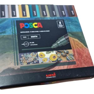 Set Posca Marcadores 5m Acrilicos Tonos Tierra Earth X 8