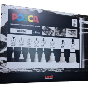 Set Marcadores Blancos 8 Medidas Punta Posca All White