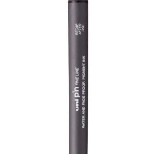 Marcador Uni Pin Brush Dark Grey Tinta Pigmentada Pincel
