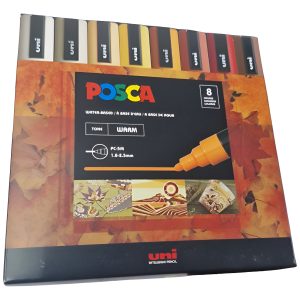 Set 8 Marcadores Acrilicos Colores Calidos Posca 5m Warm
