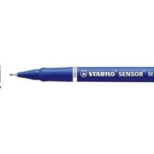 Microfibra Stabilo Sensor Azul 0.7 Mm Tinta Base Agua Unidad