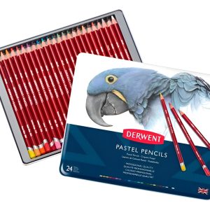Lapices Pastel Derwent X 24 Caja Metalica