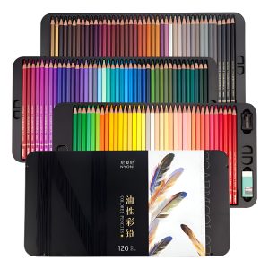 Set De 120 Lapices Colores Policromos En Lata Metalica Nyoni