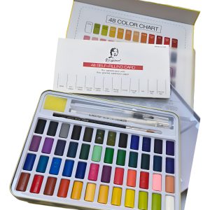 Set Acuarelas Solidas X 48 Colores En Lata Giorgione