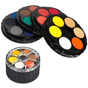 24 Acuarelas Kohinoor Disco Pastillas Redonda Circular Gamas