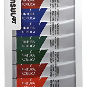 Set De 12 Pomos Acrilicos De Colores Consul Art