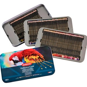 Set De 100 Lapices De Colores Derwent Lata Metal Chromaflow
