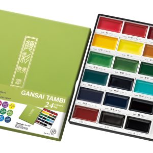 Set Acuarelas X 24 Colores Kuretake Gansai Pastillas