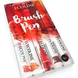 Ecoline Brush Pen Marcador Set X 5 Unidades Rojos