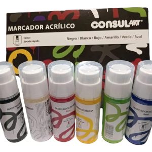 Marcadores Pintura Acrilica Tipo Posca Mop'r X6 Consul 1,8cm Color Básicos