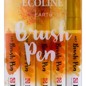 Ecoline Brush Pen Marcador Set X 5 Unidades Tierra