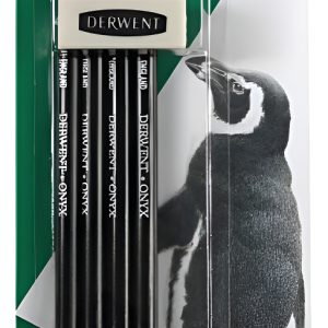 Lapices Grafito Derwent Onix X 4 + Goma + Sacapuntas